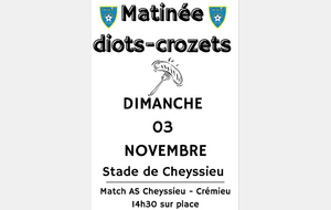 Matinée Diots le dimanche 3 novembre