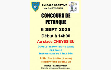 Tournoi pétanque 6 sept 2025